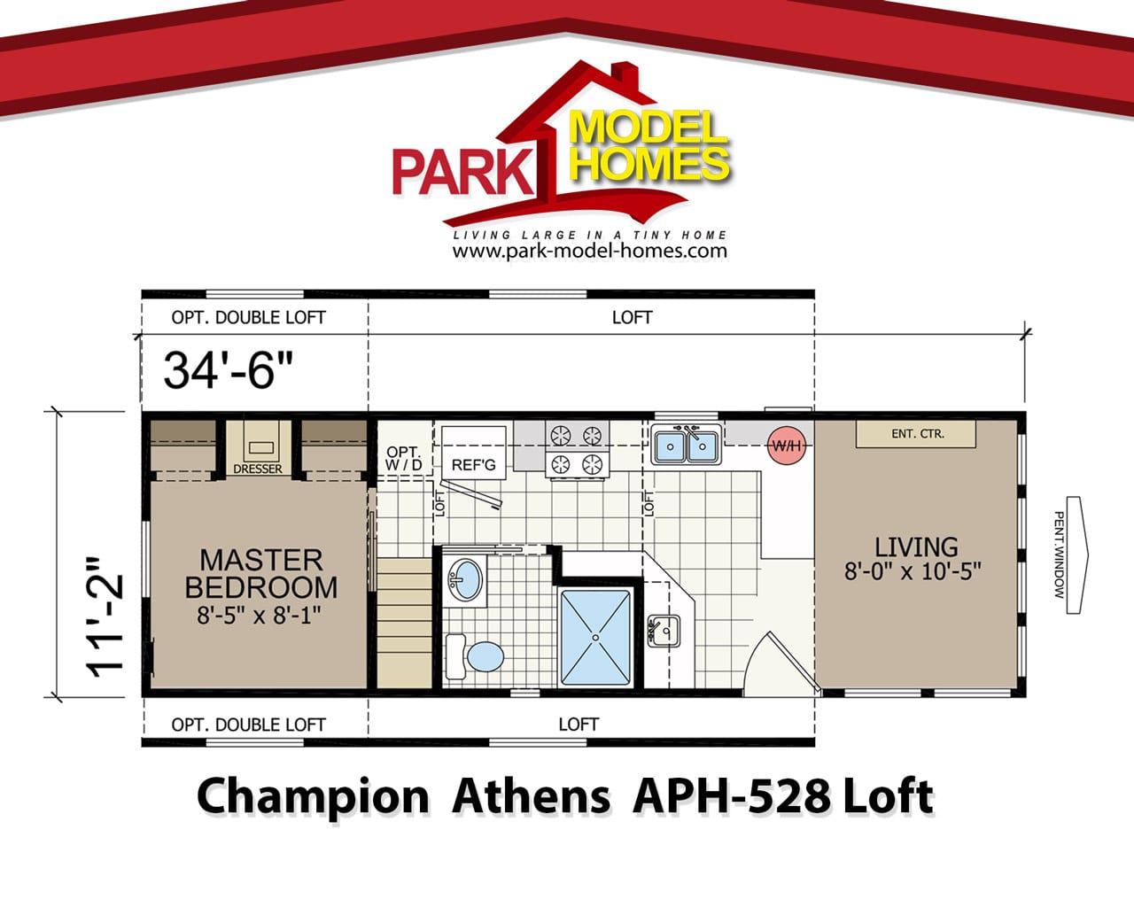 Champion Athens Model APH-528 Loft - Floor Plan
