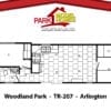 Woodland Park Model Timber Ridge Arlington (TR-207) - Floor Plan