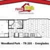 Woodland Park Model Timber Ridge Everglades (TR-205) - Floor Plan