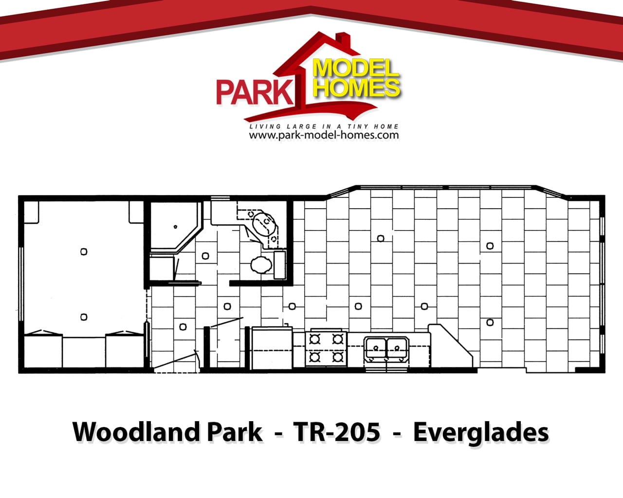 Woodland Park Model Timber Ridge Everglades (TR-205) - Floor Plan