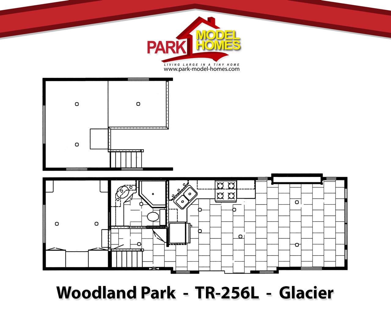 Woodland Park Model Timber Ridge Glacier (TR-256L) - Floor Plan